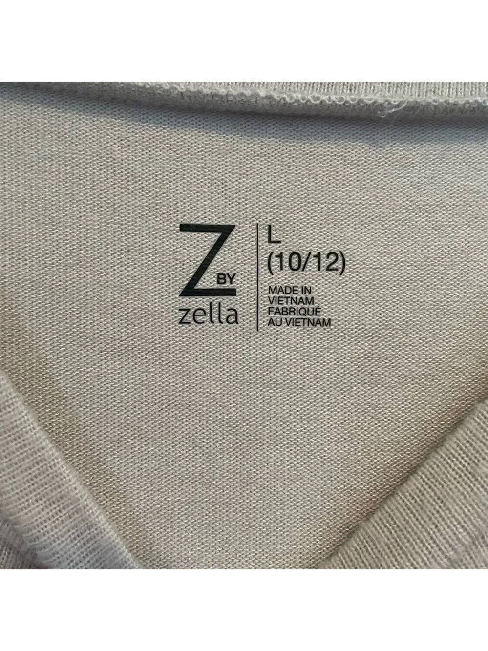 Z by Zella cropped fog gray long sleeve shirt